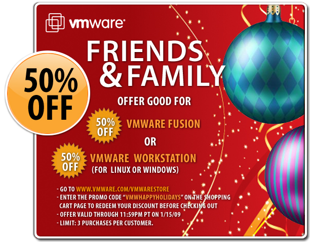 VMware Friends & Family Special